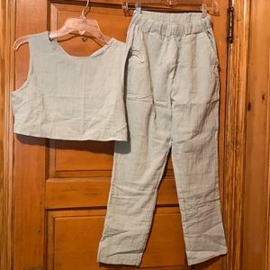 Crop Top And Pant Set